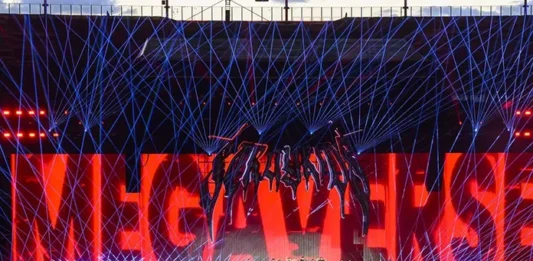 DominATE turnesi kapsamında gerçekleşen Stray Kids Frankfurt konseri sahnesi.