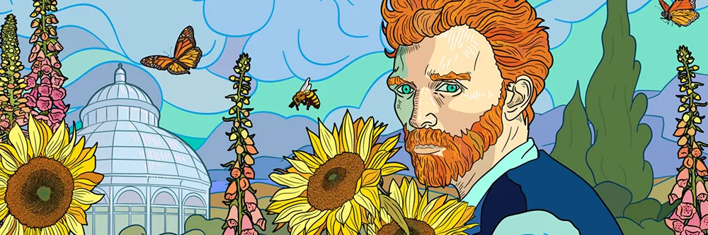 Van Gogh’s Flowers sergi afişi