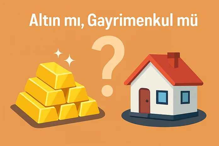 "Altın mı Gayrimenkul mü" yazılı görsel