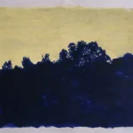 Ayşegül Demir Tatar’ın Silüetlerinde Doğa, Mit ve Varoluş Ayşegül Demir Tatar'ın Silüet I, kâğıt üzerine yağlıboya çalışması.