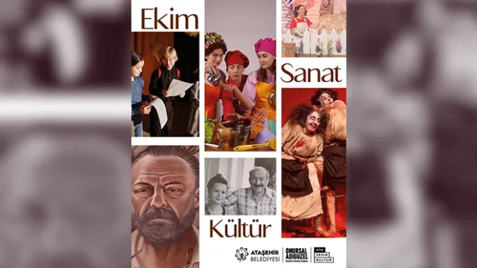 Ataşehir Belediyesi kültür sanat etkinlikleri ekim ayı afişi