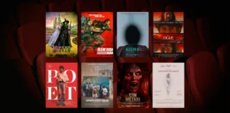 21 Kasım 2025 haftasında vizyona giren filmlerin afişleri: Wicked: İyilik Uğruna (Wicked: For Good), Ölüme Koşan Adam (The Running Man), Keeper, Oğul (The Carpenter's Son), Bir Şair (A Poet, Un poeta), Senden Geriye Kalan (All That's Left of You), Cin Mezarı ve Yeni Şafak Solarken