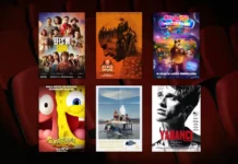 16 Ocak 2026 haftasında vizyona giren filmlerin afişleri: Efes'in Sırrı, 28 Yıl Sonra İkinci Bölüm: Kemik Tapınağı (28 Years Later: The Bone Temple), Maşa İle Koca Ayı: Mucize Parkı (Masha and the Bear: Wonder Park), SüngerBob: Korsan Macerası (The SpongeBob Movie: Search for SquarePants), Aşktan Geriye Kalan (The Love That Remains) ve Yabancı (The Stranger)