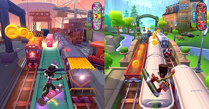 Subway Surfers City 2 Subway Surfers City oyun içi sahne ve şehir atmosferi