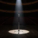 Konser iptallerini temsili bir sahne görseli