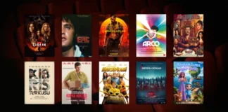 27 Şubat 2026 haftasında vizyona giren filmlerin afişleri: Çığlık 7 (Scream 7), EPiC: Elvis Presley Konserde (EPiC: Elvis Presley in Concert), Günahkârlar (Sinners), Arco, Parçalı Yıllar, Kıbrıs Türküsü, Kopma Noktası (Dead Man's Wire), Uzun Kuyruk Marsupilami (Marsupilami), 7 Büyük Günah ve Tavşan Luna: Kalp Adası