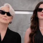 Meryl Streep ve Anne Hathaway'in The Devil Wears Prada 2 filminden bir kare.