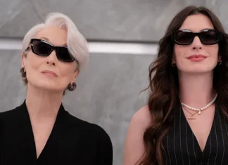 Meryl Streep ve Anne Hathaway'in The Devil Wears Prada 2 filminden bir kare.