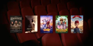 24 Nisan 2026 haftasında vizyona giren filmlerin afişleri: Geçmişin Kokusu, Michael, Cesur Hayvanat Bahçesi Sakinleri (Night of the Zoopocalypse), Marakuda: Taş Devri Efsanesi, 1881 Atatürk: Bir Liderin Doğuşu