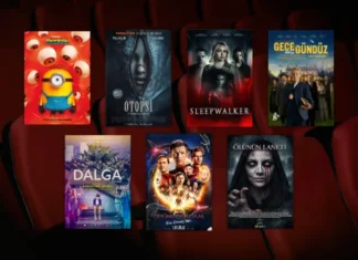 3 Temmuz 2026 haftasında vizyona giren filmlerin afişleri: Minyonlar ve Canavarlar (Minions & Monsters), Otopsi (The Mortuary Assistant), Uyurgezer (Sleepwalker), Virginia Woolf'tan Gece & Gündüz, (Virginia Woolf's Night & Day), Dalga (The Wave), Örümcek-Adam: Eve Dönüş Yok (Spider-Man: No Way Home) ve Ölünün Laneti