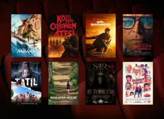 10 Temmuz 2026 haftasında vizyona giren filmlerin afişleri: Minyonlar ve Canavarlar (Minions & Monsters), Otopsi (The Mortuary Assistant), Uyurgezer (Sleepwalker), Virginia Woolf'tan Gece & Gündüz, (Virginia Woolf's Night & Day), Dalga (The Wave), Örümcek-Adam: Eve Dönüş Yok (Spider-Man: No Way Home) ve Ölünün Laneti