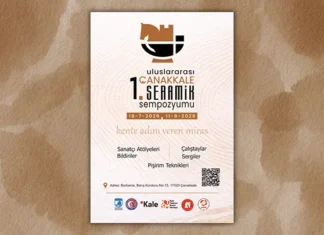 1. Uluslararası Çanakkale Seramik Sempozyumu afişi