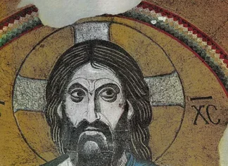 Orta Bizans Dönemi Kilise Mozaik Hiyerarşisi Pantokrator İsa Mozaiği görseli