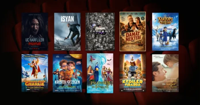 25 Eylül 2026 haftasında vizyona giren filmlerin afişleri: Üç Harfliler: Mühür, İsyan (Mutiny), Avengers: Endgame, Damat Mektebi, Kartopu Oyunları (North: An Epic Journey of Friendship), Kahraman Köpek Charlie (Charlie The Wonderdog), Kristal Gezegen: Yeni Dünya (The Crystal Planet), Prenses ve Şövalye: Yaşam İksiri (How to Save the Immortal: Elixir of Life), Kediler Firarda: Mısır Operasyonu (Cats In The Museum: Treasures of Egypt) ve Charlie & Harper: Her Şeye Rağmen (Charlie Harper)